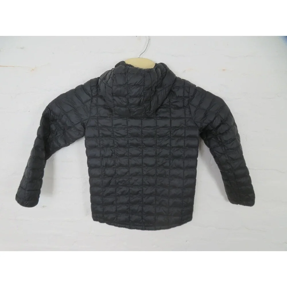 The North Face ThermoBall Jacket Boys 10/12 Medium Black Hooded Puffer Winter